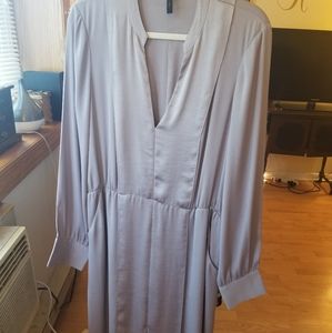 Grey Silk BCBGMAXAZRIA Dress Large